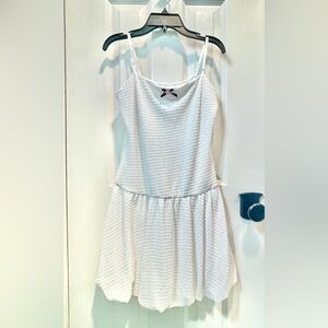 Cute White Simple Slip On Dress